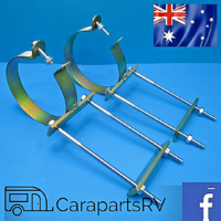 CARAVAN 4" POLE CONTAINER BRACKETS X 2 (suit 100mm PVC Pipe).