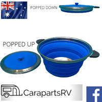 COMPANION POPUP STOCK POT. 5 LITRES CAPACITY. IDEAL FOR CARAVANS AND CAMPING