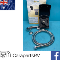 EXTERNAL HOT/COLD SHOWER KIT WITH FLEXIHOSE AND TRIGGER SHOWER HEAD