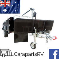 Camper Trailer Stone Shield with Flaps, Mesh and Reflectors. 1800mm X 500mm