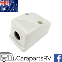 External Caravan COAX Socket in White by Transco.