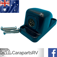 CARAVAN EXTERNAL TV COAX POINT. BLACK. INCLUDING 4 SCREWS.