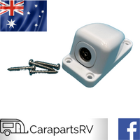 CARAVAN EXTERNAL TV COAX POINT. WHITE. INCLUDING 4 SCREWS.