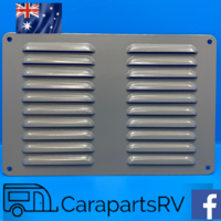 ALUMINIUM CARAVAN VENT 223mm X 148mm, GREY FINISH, PRE-DRILLED