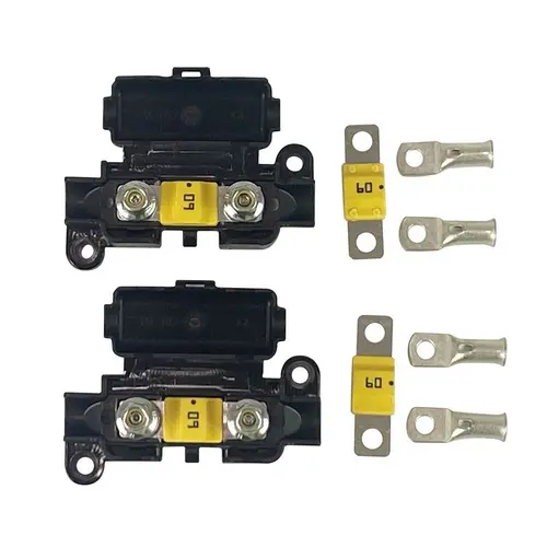 Fuse Kit 60A Includes 2 x MIDI Fuse Holders 4 x 60A Fuses And 4 x Cable Lugs