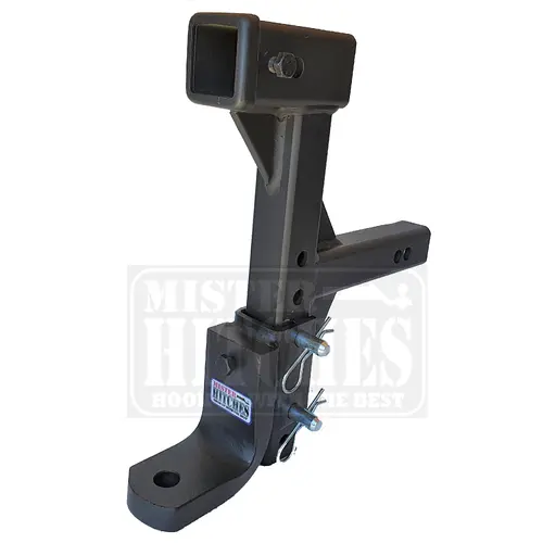 Mister Hitches Adjustable Ball Mount Multi-Use With Top Receiver For Bike Carrier Etc